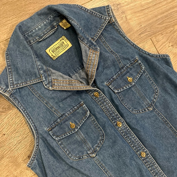 Schmidt Workwear Womens Jean Blouse Top Size Small - Picture 4 of 5